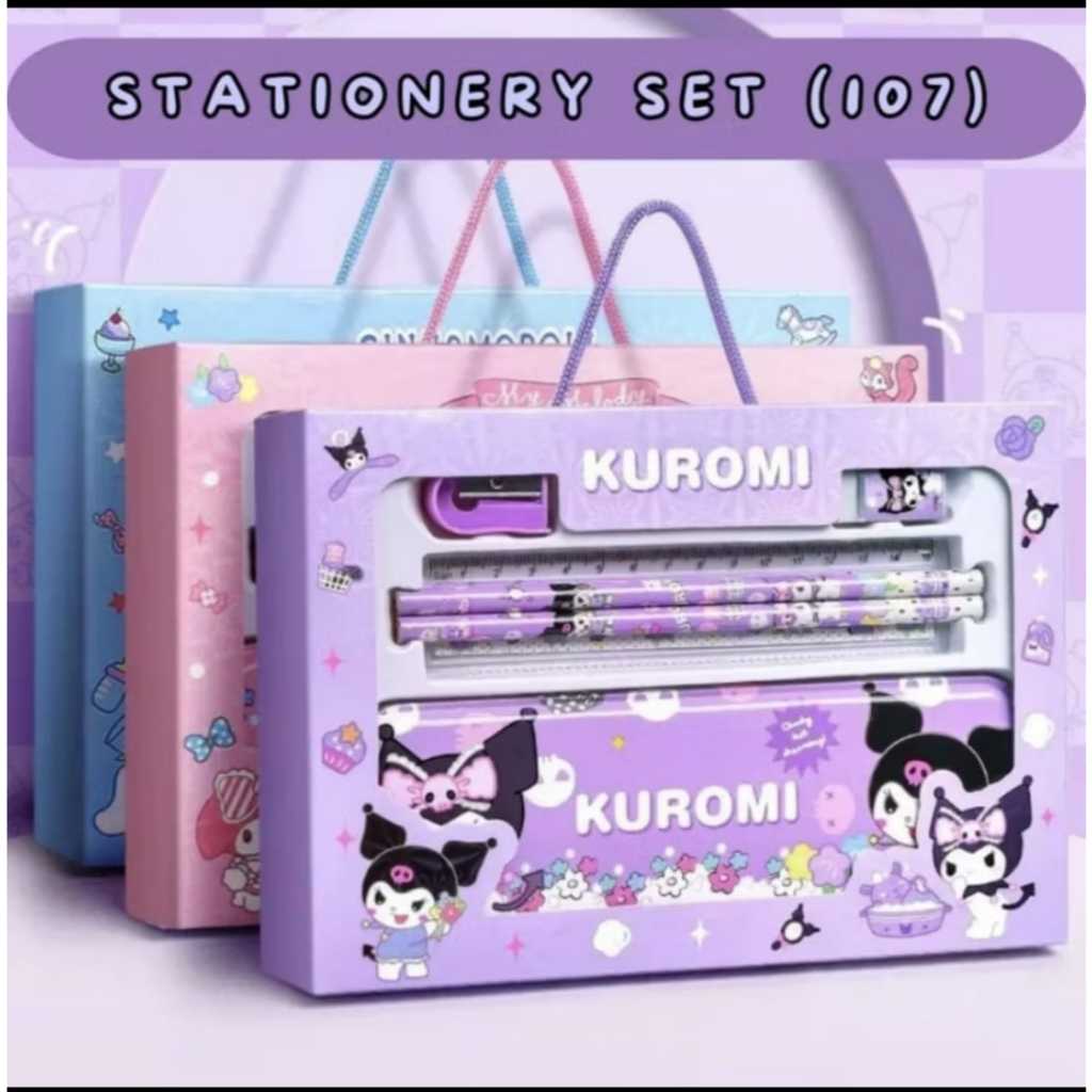 

Kotak Hadiah Alat Tulis Sanrio 6in1 Kuromi Melody Cinnamoroll untuk Anak Perempuan Sekolah