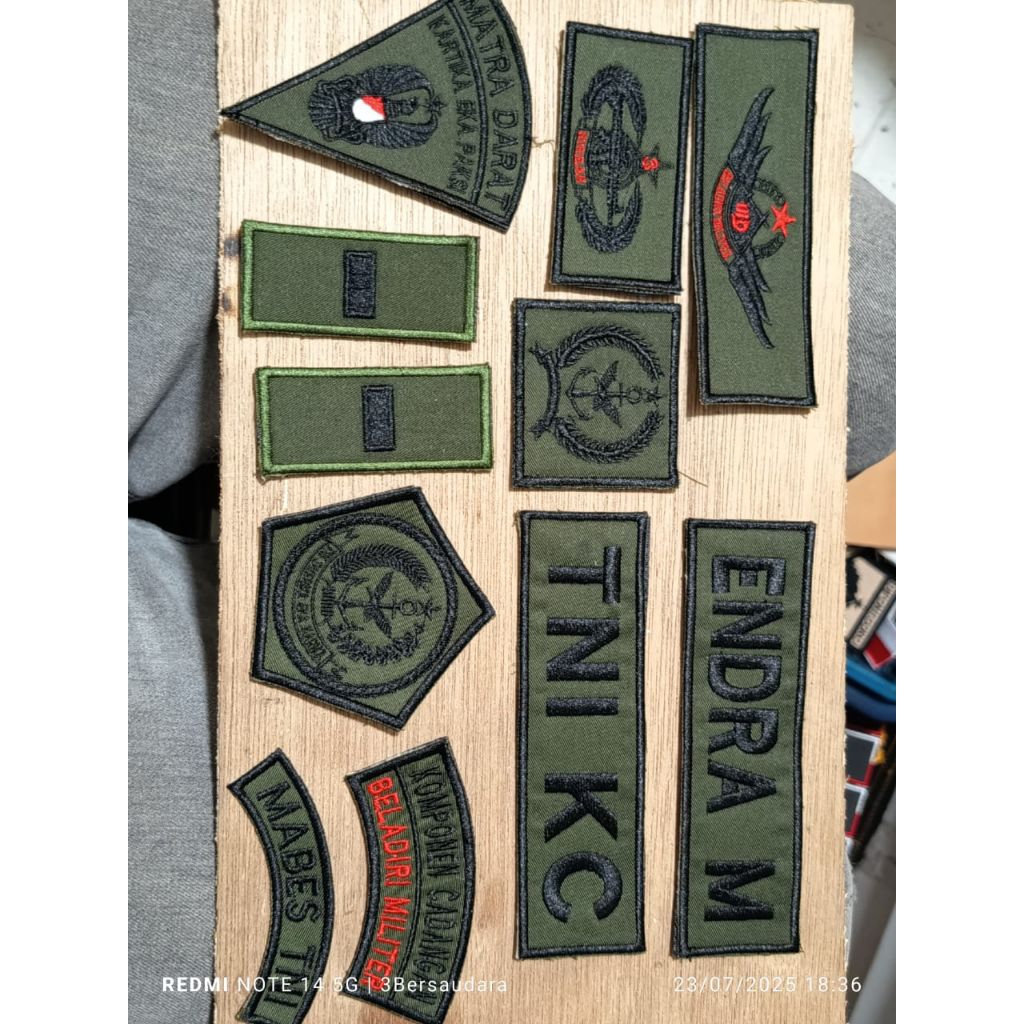 Patch / Bordir (Atribut TNI KC + Perekat)