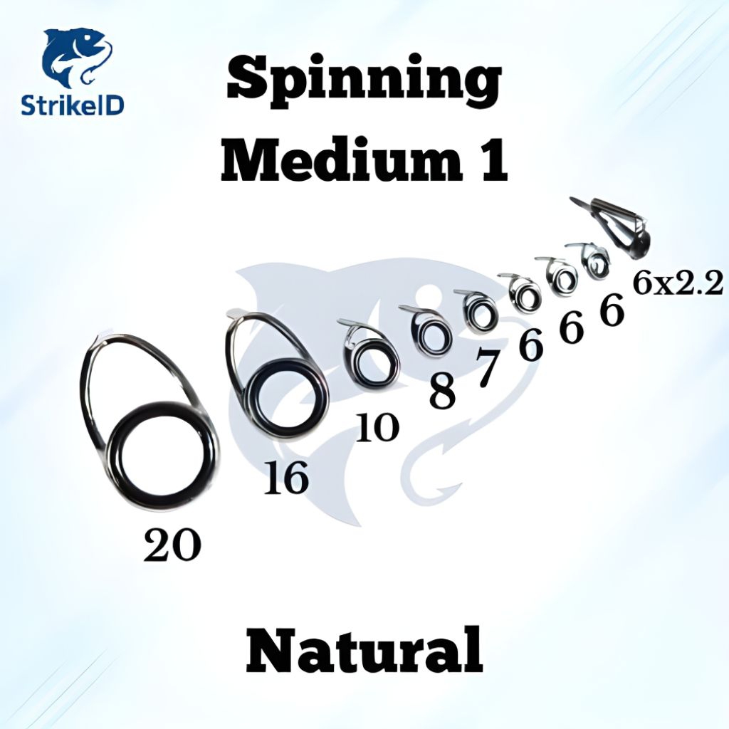 1 set Ring Joran Pancing SPINNING MEDIUM 1 NATURAL / Ring joran / Guide Ring lengkap