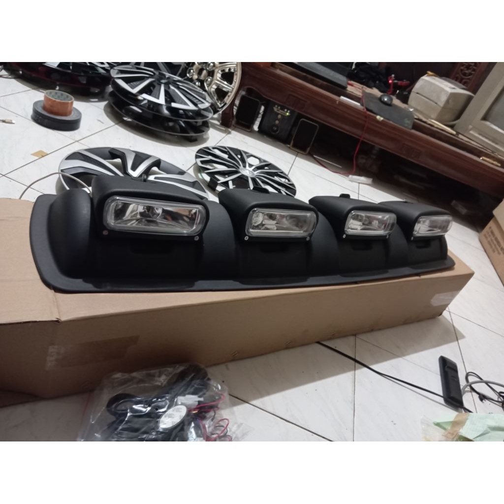 lampu tembak atap mobil 12 vol warna putih biru kuning lampu sorot 12 vol