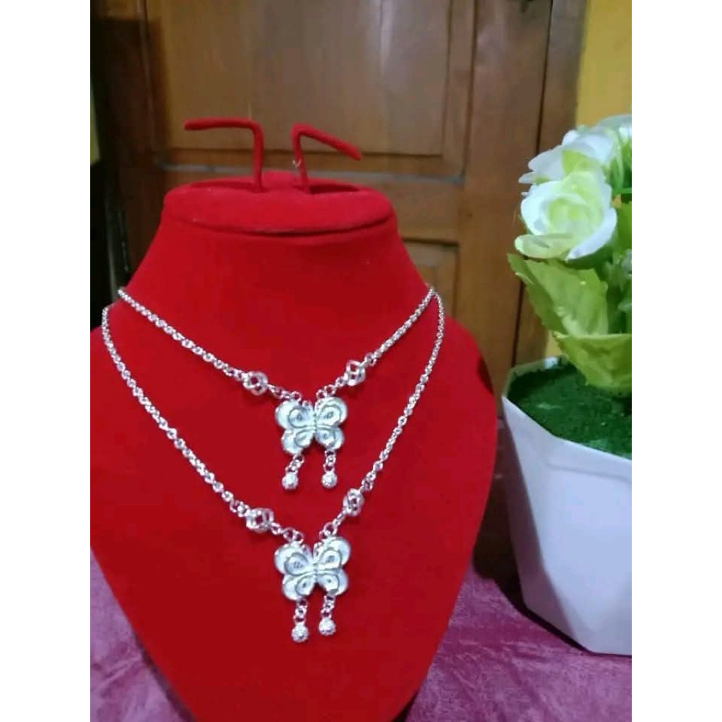 KALUNG MEDAN KUPU KUPU PERAK MURNI ASLI