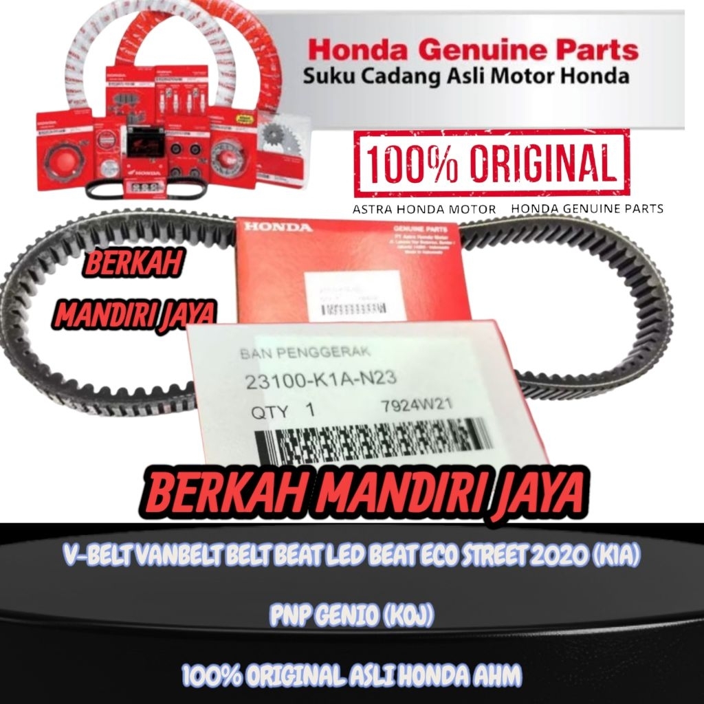 V-BELT VANBELT BELT BEAT LED BEAT ECO STREET 2020(K1A) PNP GENIO(KOJ) ORIGINAL ASLI HONDA AHM