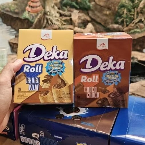 

BOX 24*6GR - DEKA WAFER ROLL ISI 24 PCS RASA CHOCO NUT - CHOCO CHOCO / WAFER ROLL DK DUA KELINCI