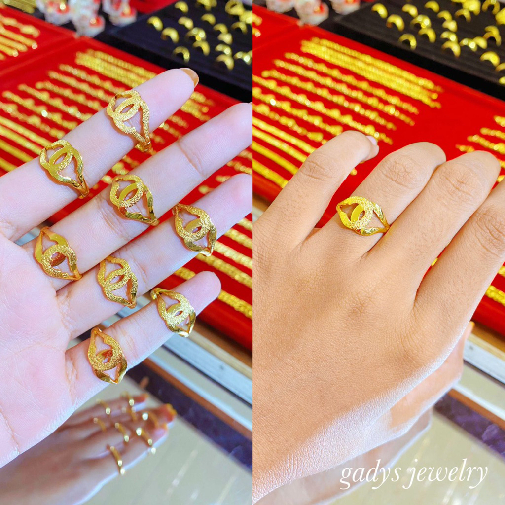 cincin kawin Lapis Emas 24krt Crum Emas Muda 6 gram Cincin Cewek Replika Premium Gold
