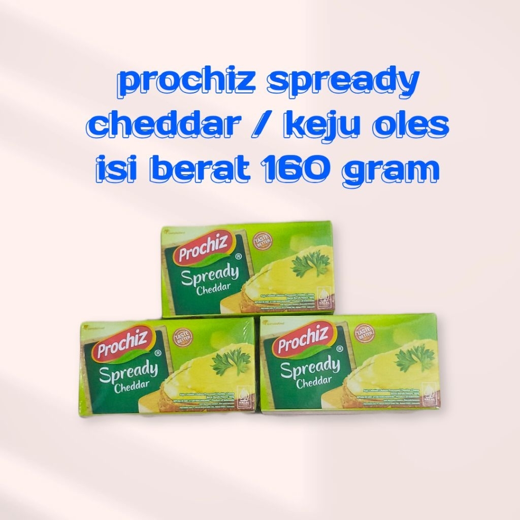 

Keju prochiz spready cheddar / keju oles (160 gram)