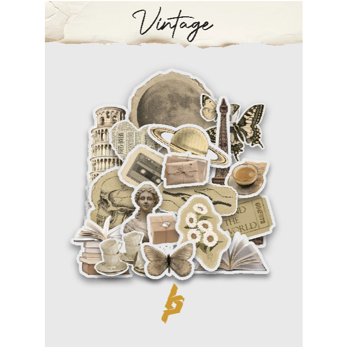 

Stiker Vintage - Sticker Pack A6 (19pcs)