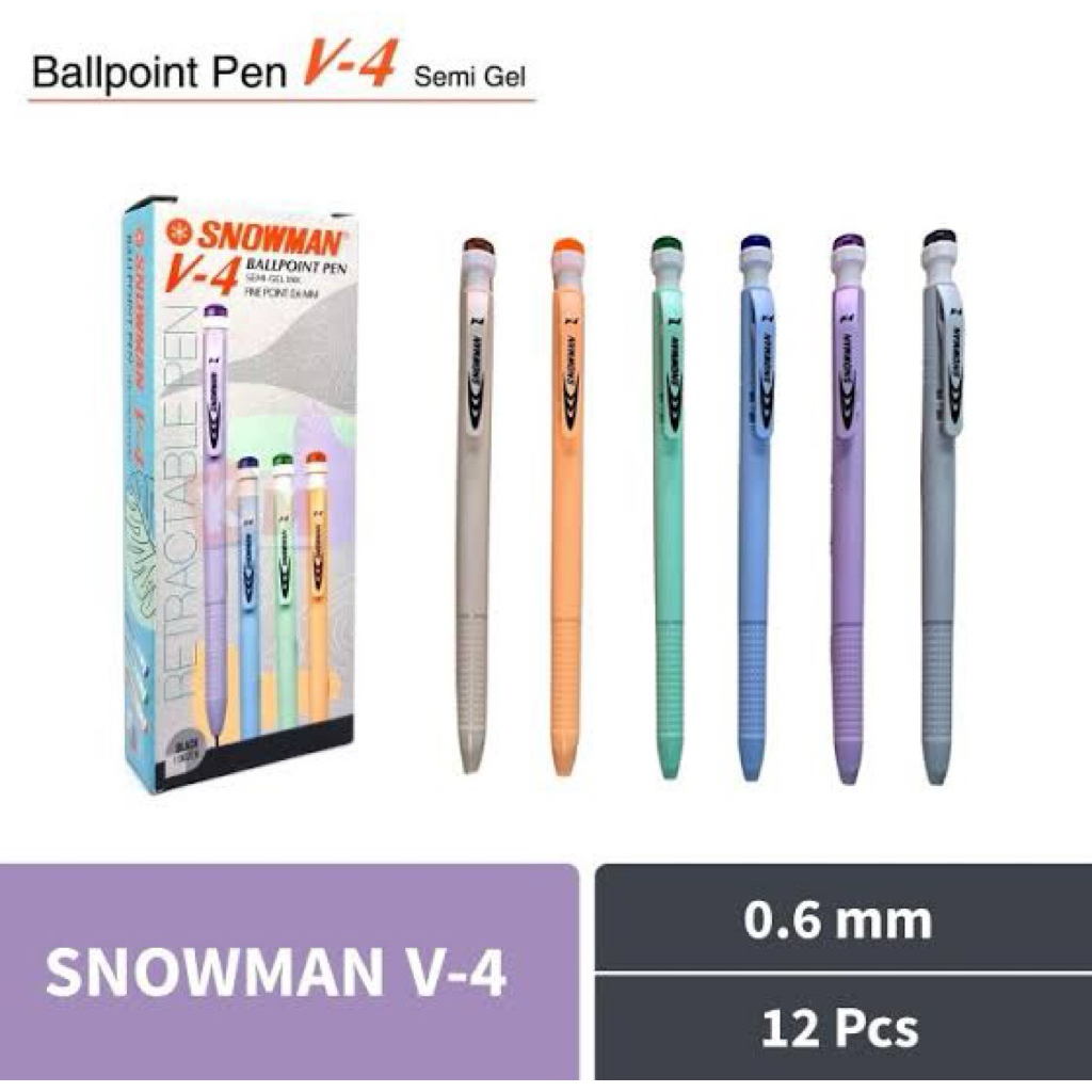 

Pulpen Snowman V4 Hitam (Lusin)