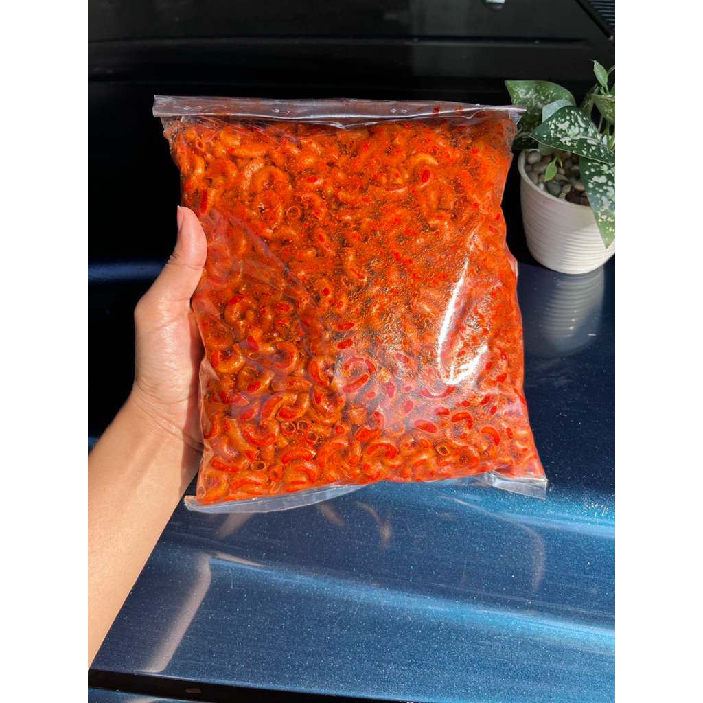 

250 GRAM Makaroni Cikruh Kriuk Pedas Daun Jeruk 1/2 Kg Makroni