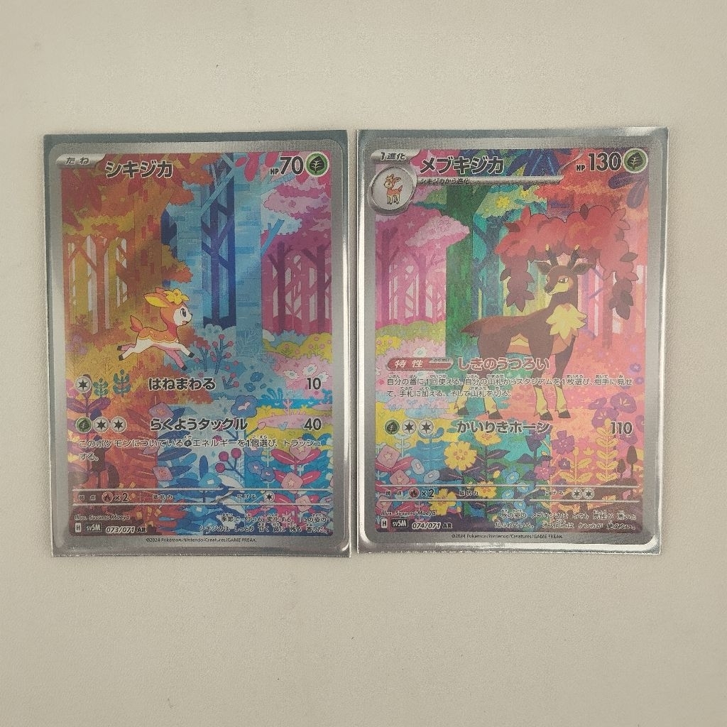 Kartu Pokemon Deerling dan Sawsbuck Ar Jepang