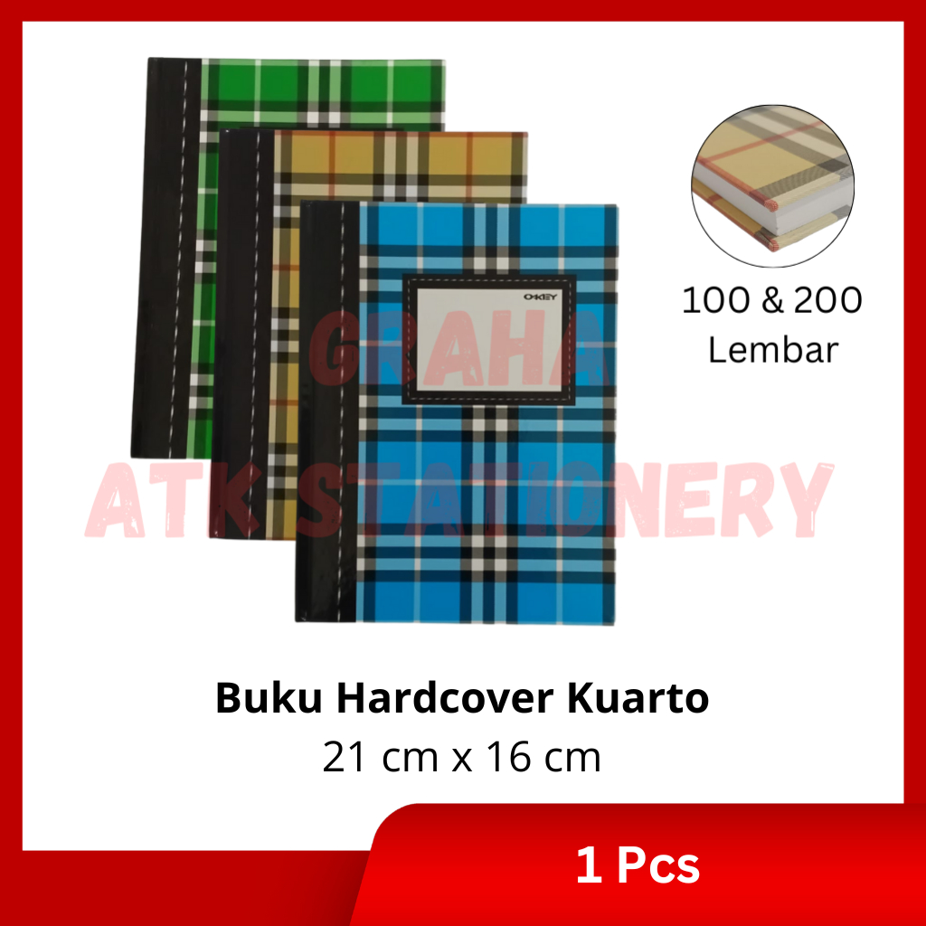 

Buku Hardcover Kuarto Murah 200 Lembar / Buku Tulis Notes Akuntansi Hardcover Kuarto Murah