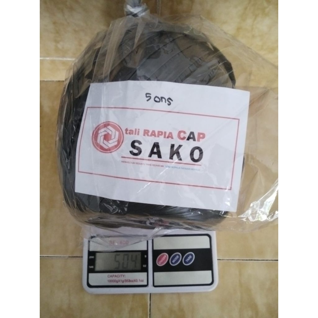 

TALI RAPIA WARNA HITAM CAP SAKO 5 ONS