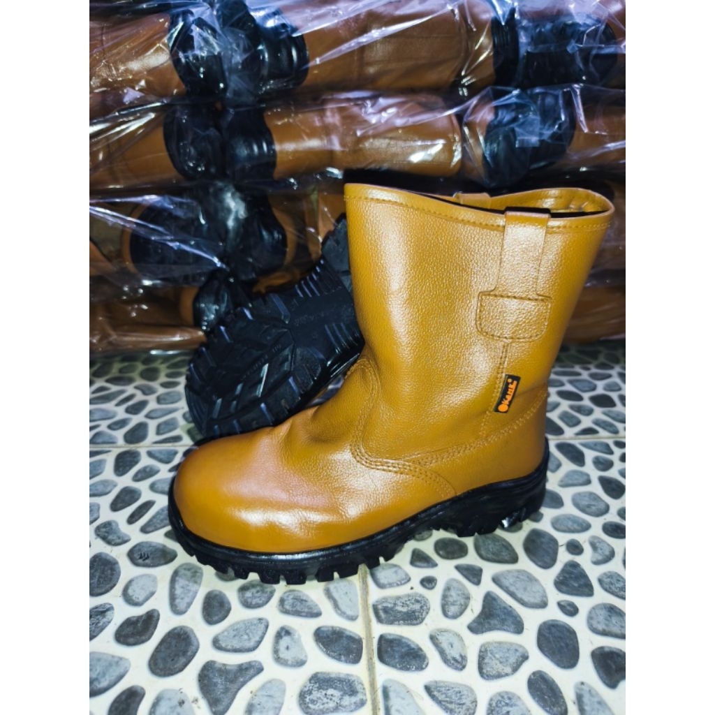 Sepatu safety Boots proyek, Kent sol karet anti slip Second
