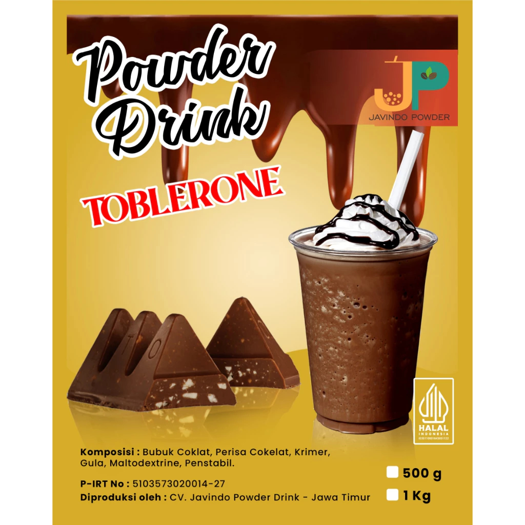 

JAVINDO Bubuk Minuman Rasa Choco Toblerone / Coklat Toblerone 1Kg / 1 Kg Reguler - Javindo Powder