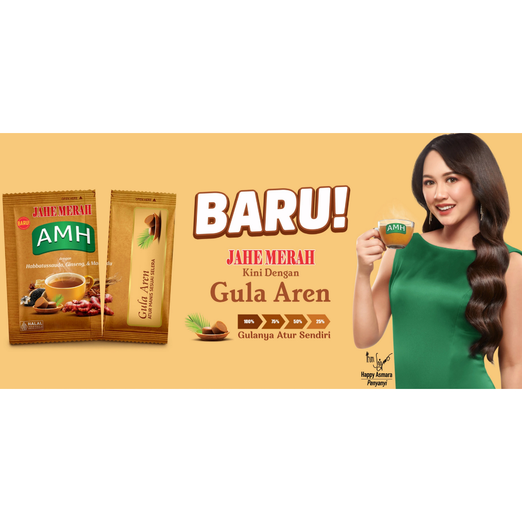 

AMH Jahe Merah Herbal Gula Aren Pisah 1 renceng - (10 Sachet)