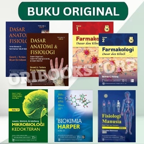 ORIGINAL PAKET BUKU FARMAKOLOGI KATZUNG MIKROBIOLOGI JAWETZ ANATOMI TORTORA FISIOLOGI SHERWOOD BIOKI
