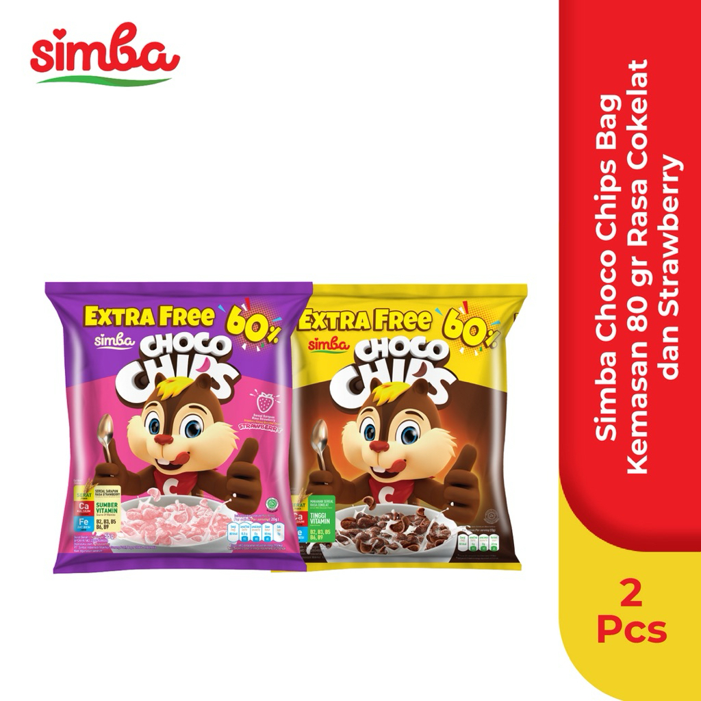 

‼️PALING MURAH‼️ Simba chococips bag 55gr coklat / strawberry