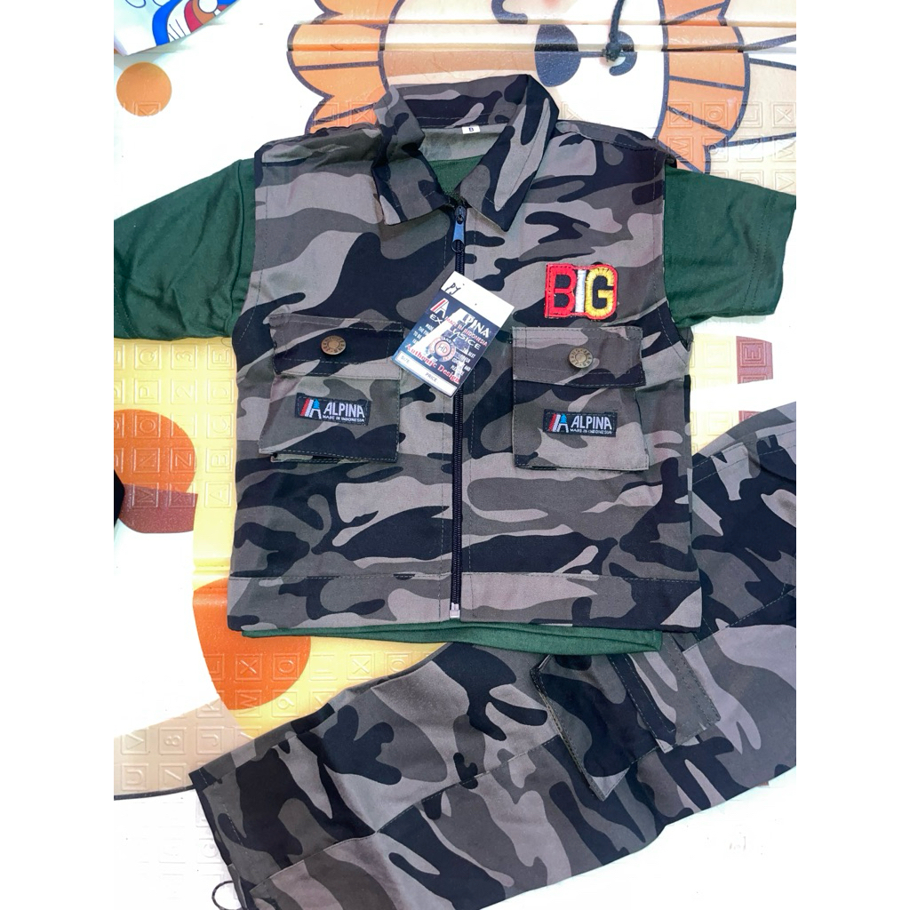 Baju Vest Anak Laki Loreng