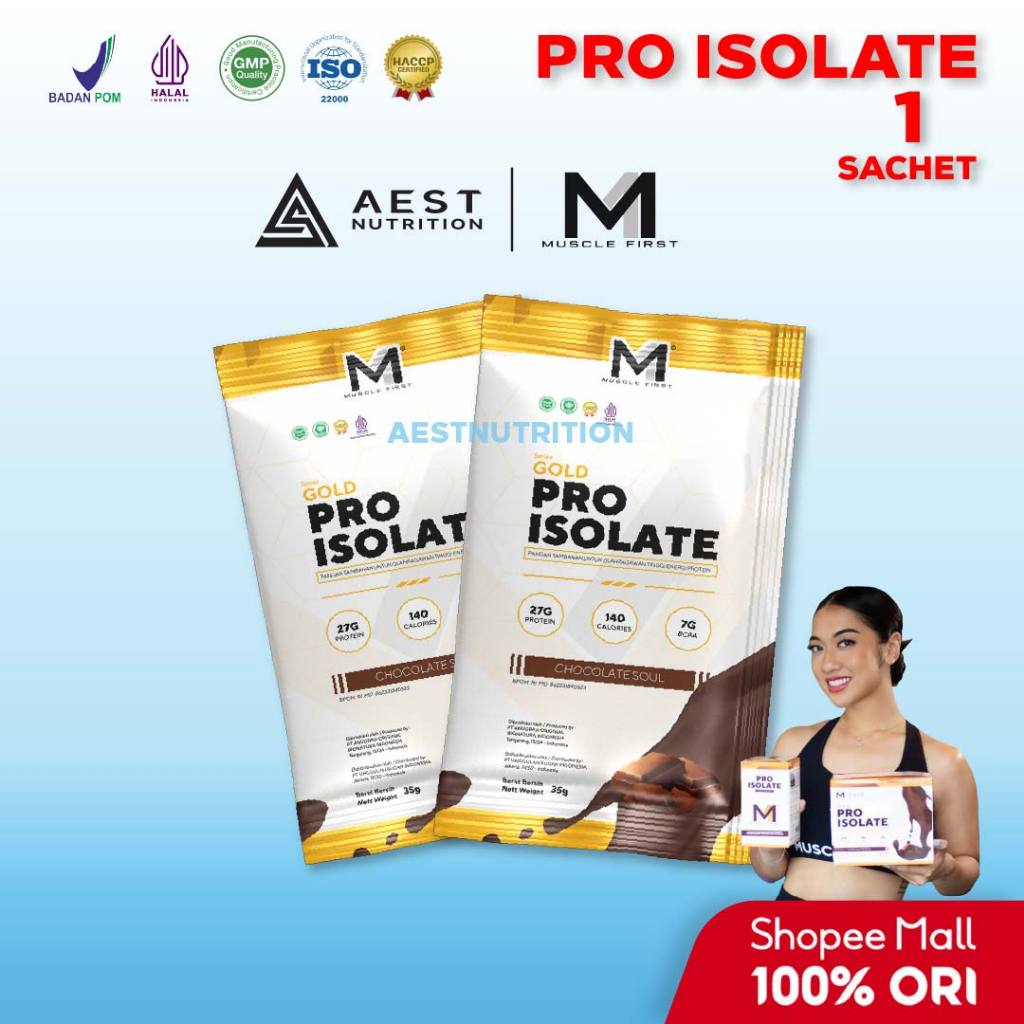 Muscle First Pro Isolate 1 Sachet Susu Whey Protein Isolate