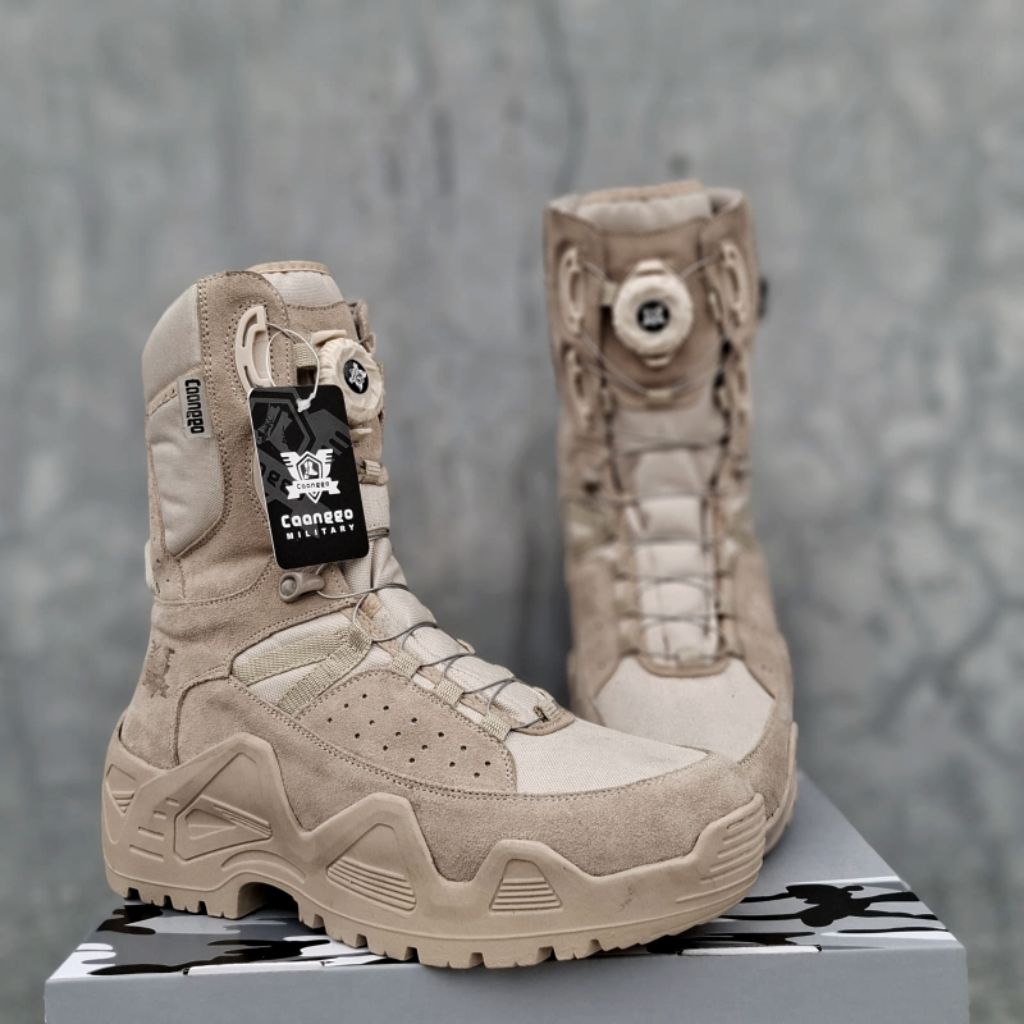 Caanggo C-29Z Sepatu Tactical Pdl Boots Gurun Cream ZoHere Tali Putar