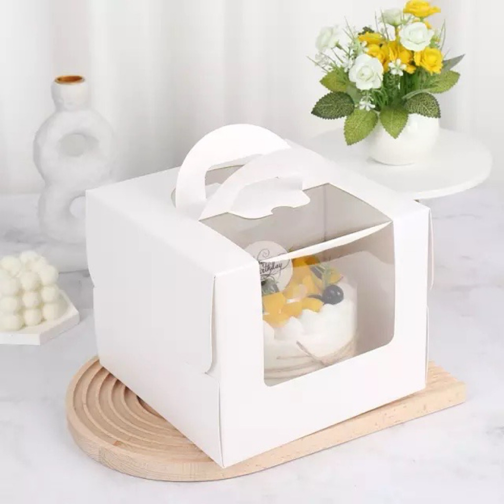 

Gable Box Putih / White Cake Box With Window / Kotak Kue Putih Handle / White Paper Cake Box With Window / Box Kertas Putih Kue / Box Kue / Korean Box Cake White / Box Kue Dengan Jendela / Box Hampers