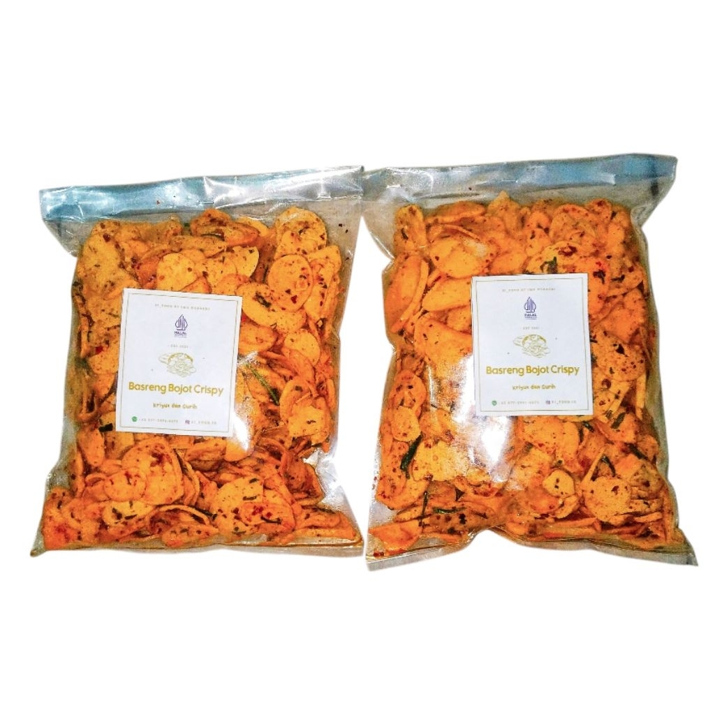 

Basreng Koin Bojot Krispy 1kg dapet 2 bungkus besar plastik kaca