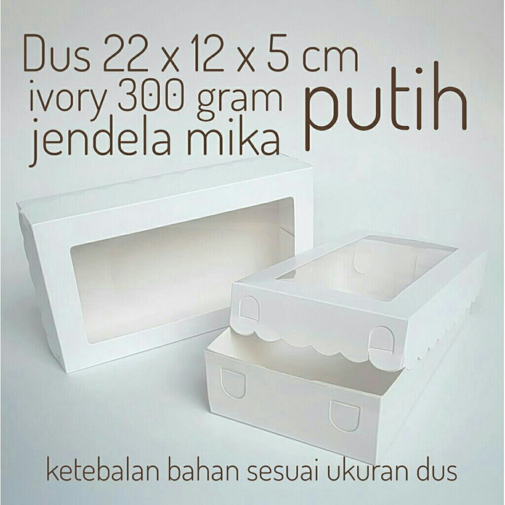 dus brownies 22x12x5 dus kue box kue kotak kue dus ivory