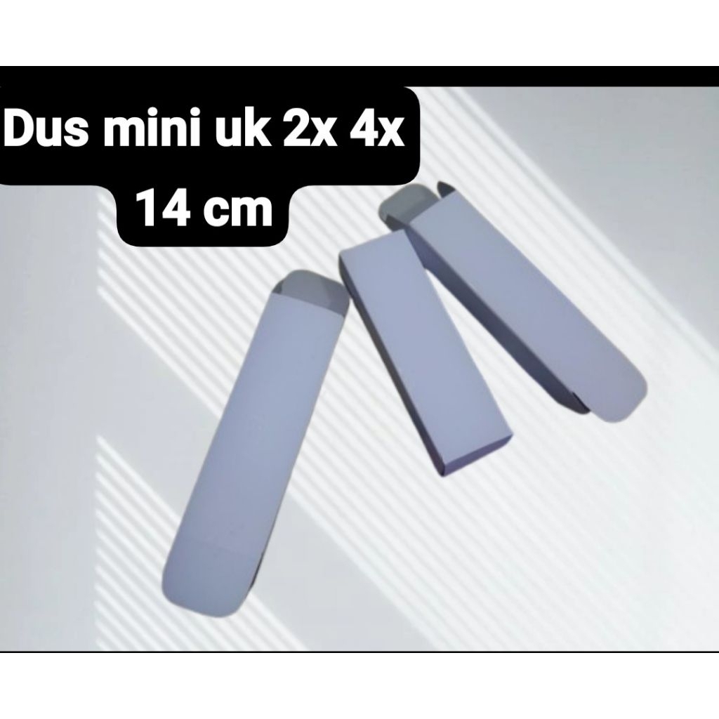

kardus putih mini ukuran kecil 2x4x14cm