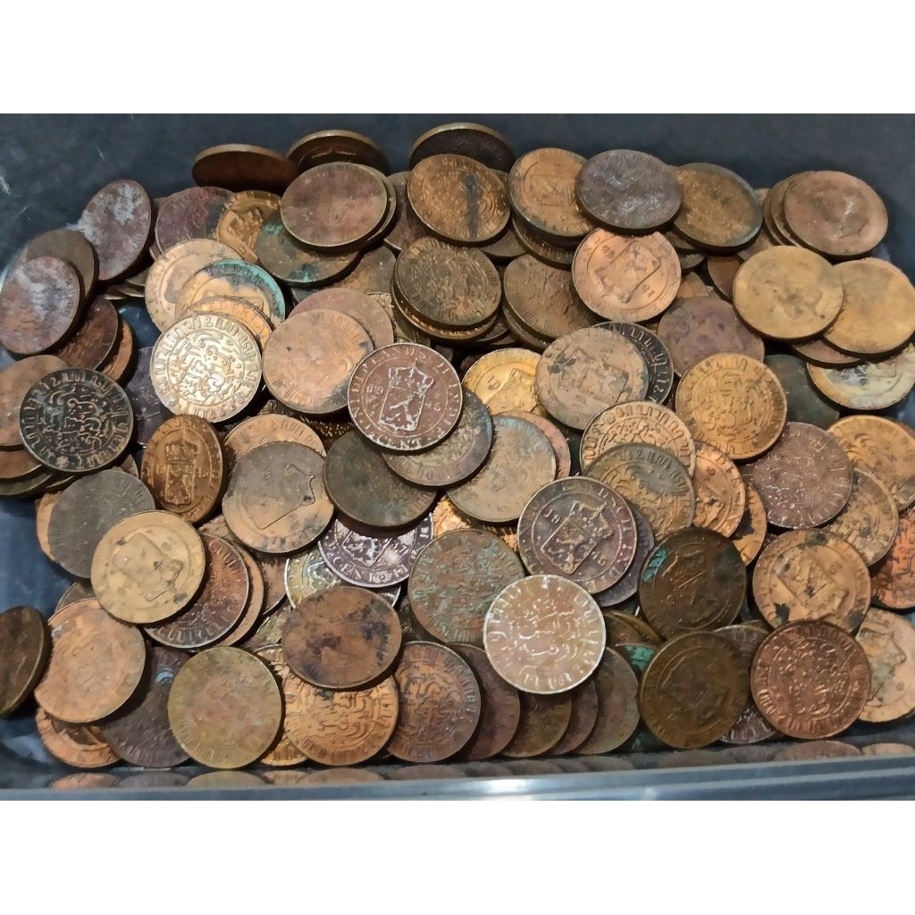 uang kuno setengah cent nederlandsch indie