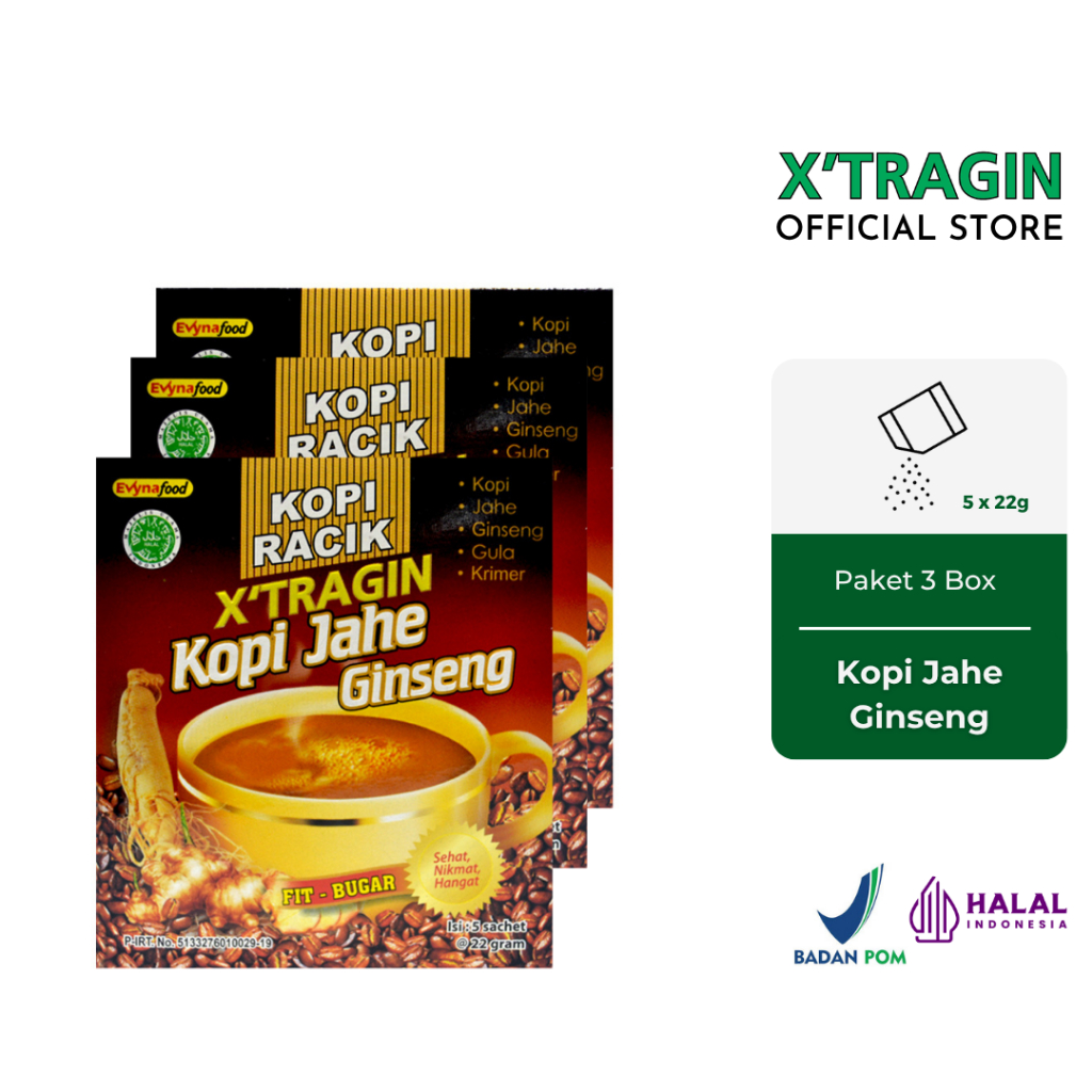 

X'TRAGIN Kopi Jahe Ginseng Paket 3 Box