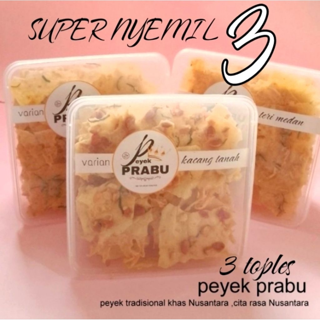 

peyek paket nyemil 3 ( 3 toples kotak large 1500ml)