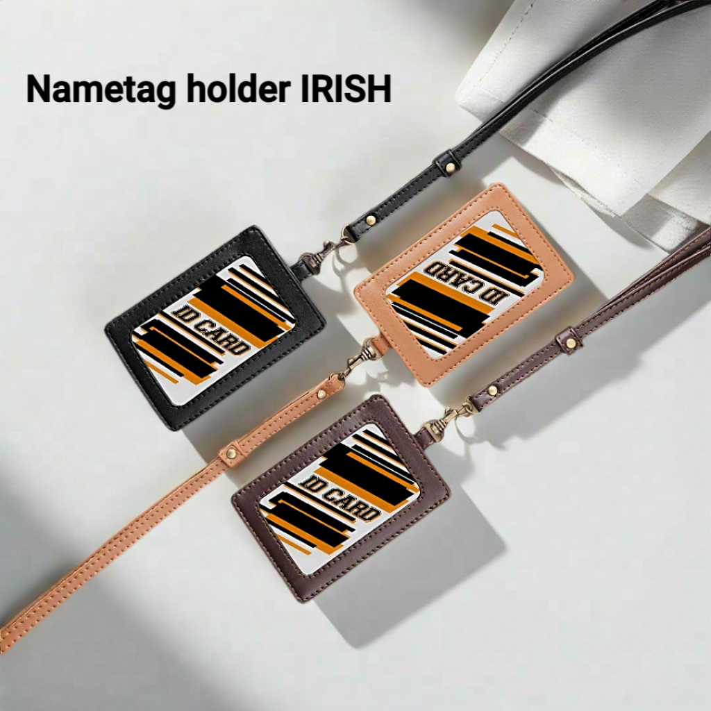 

Lanyard Id card Holder Irish Card Holder Vegan Leather Nametag Alat Kantor Broogoods Iamonlineshop