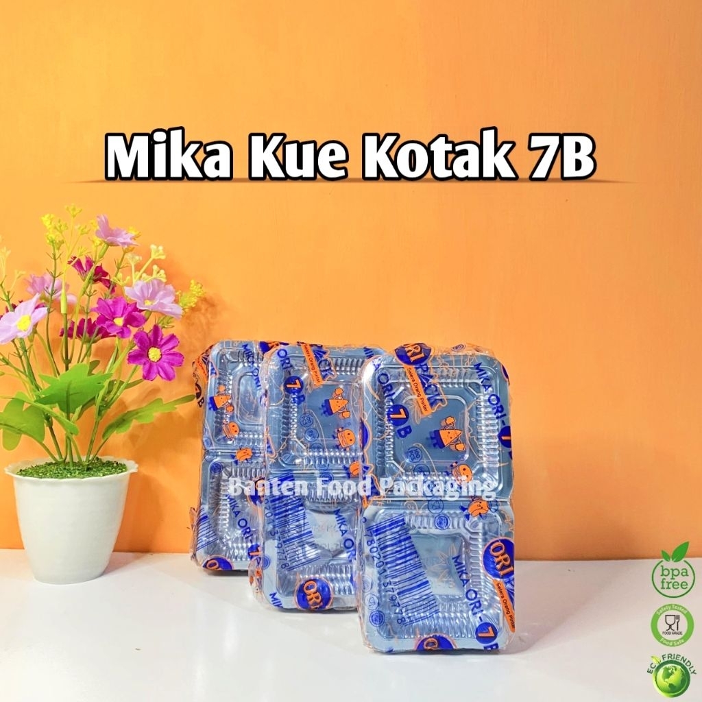 (100pcs) Mika Kue Kotak 7B | Mika ku Bening Transparan