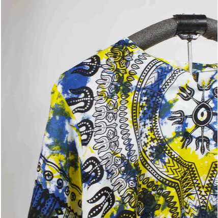 Baju etnik thailand dasar putih tiedye pria dan wanita - kaos tiedye - baju pantai