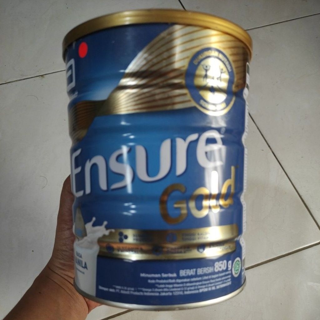 

kaleng bekas susu ENSURE gold HMB rasa vanila 850g