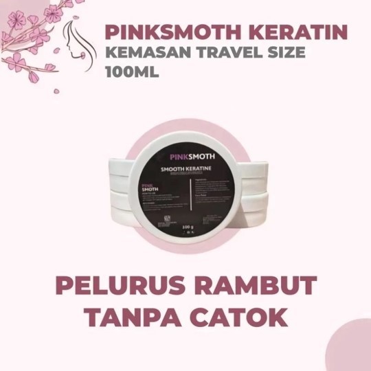 BPOM - Smothing Keratin Rambut Pinksmoth Travel Size 100 Ml