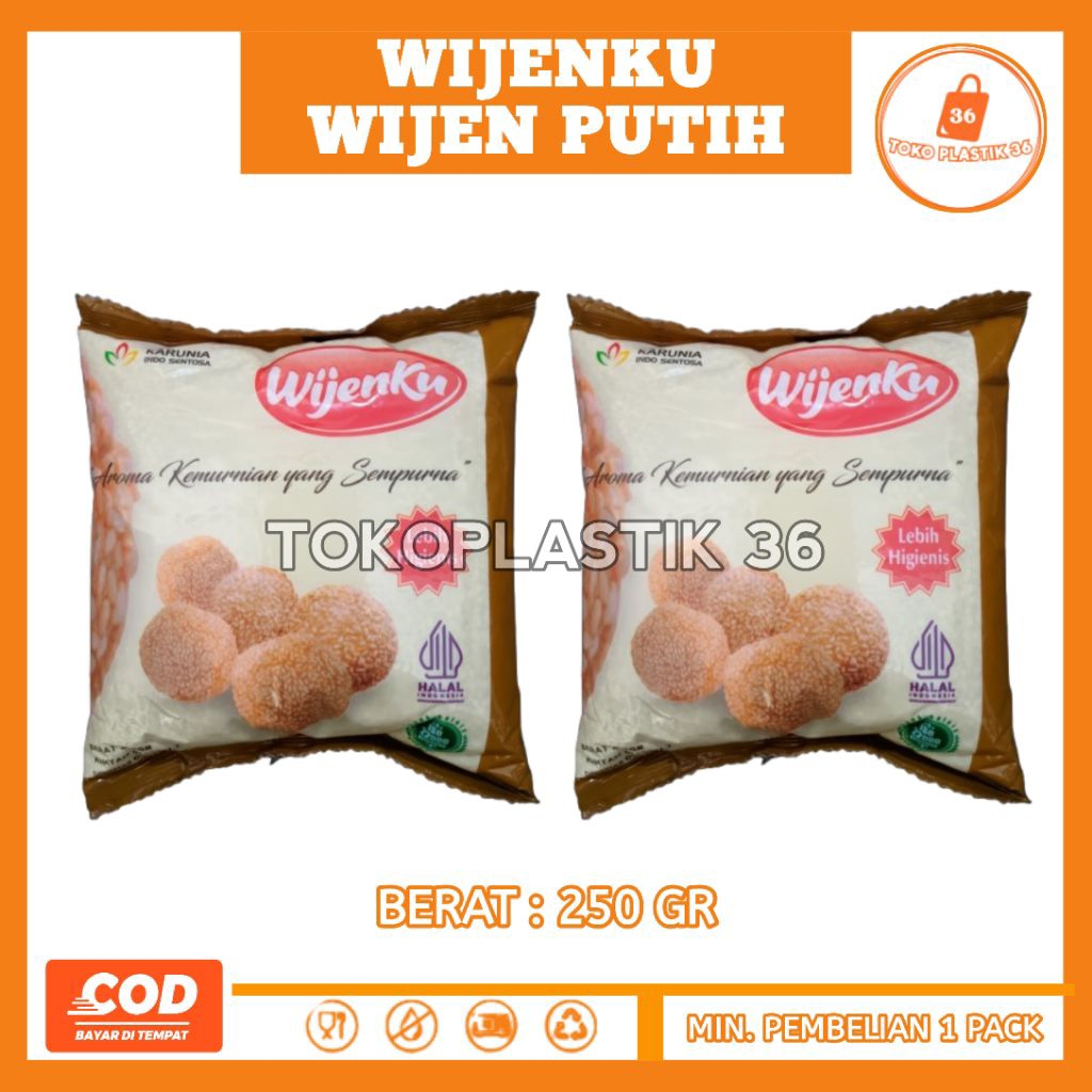 

TokoPlastik36 - Biji Wijen Putih 250 Gram White - Merk Wijenku - Natural Premium Original