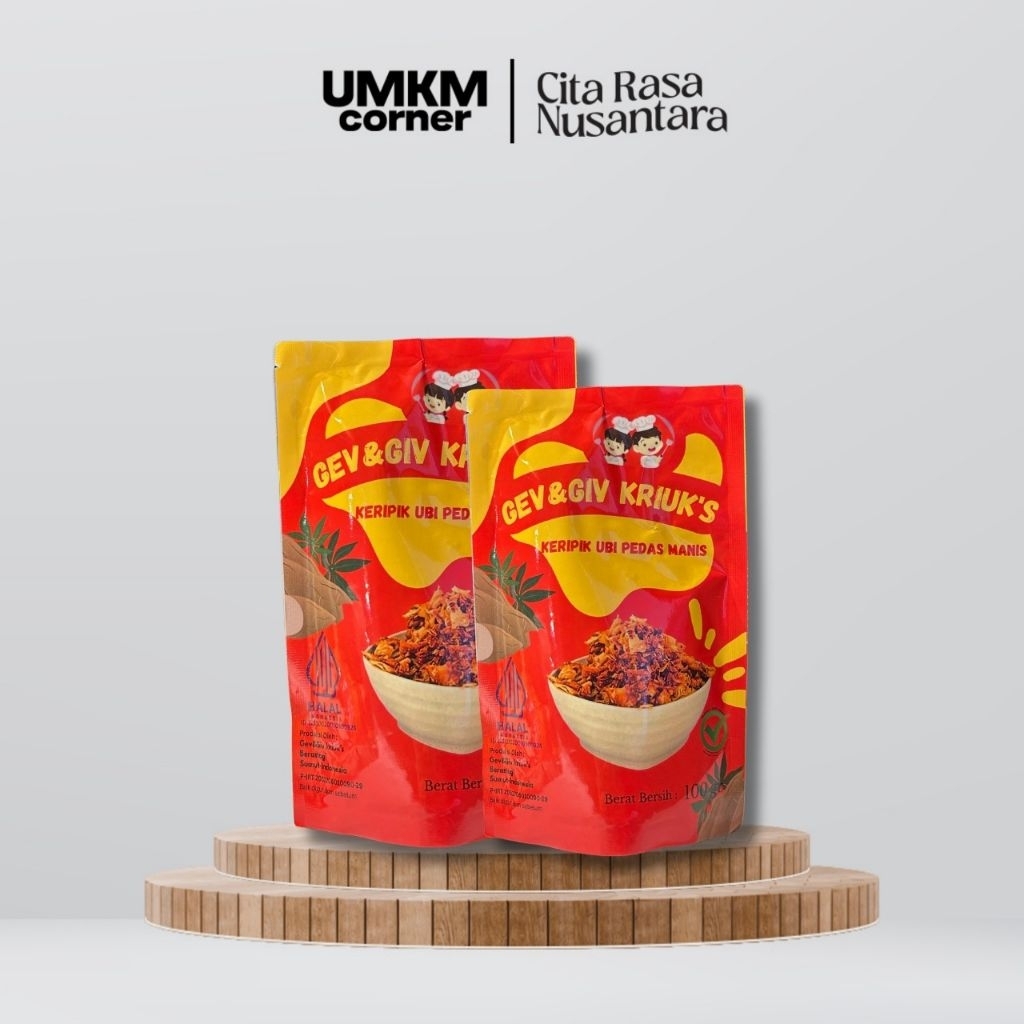 

Keripik Ubi Pedas Manis/ Gev&Giv Kriuk