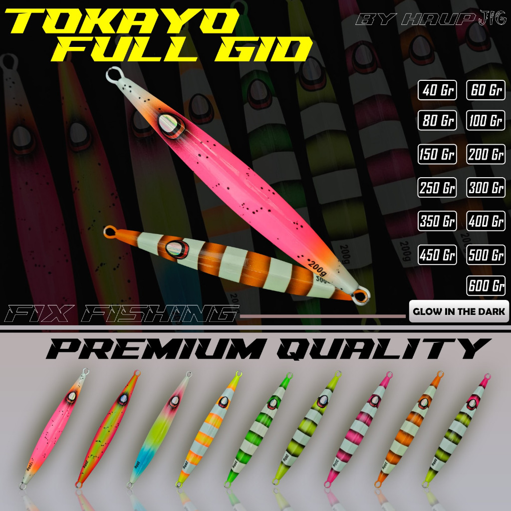 UMPAN PANCING METAL JIG TOKAYO FULL GID 40g 60g 80g 200 gram