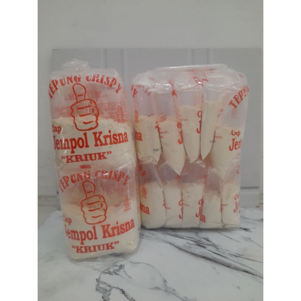 

tepung jempol kriuk cap krisna kemasan 40 gram 10 bungkus