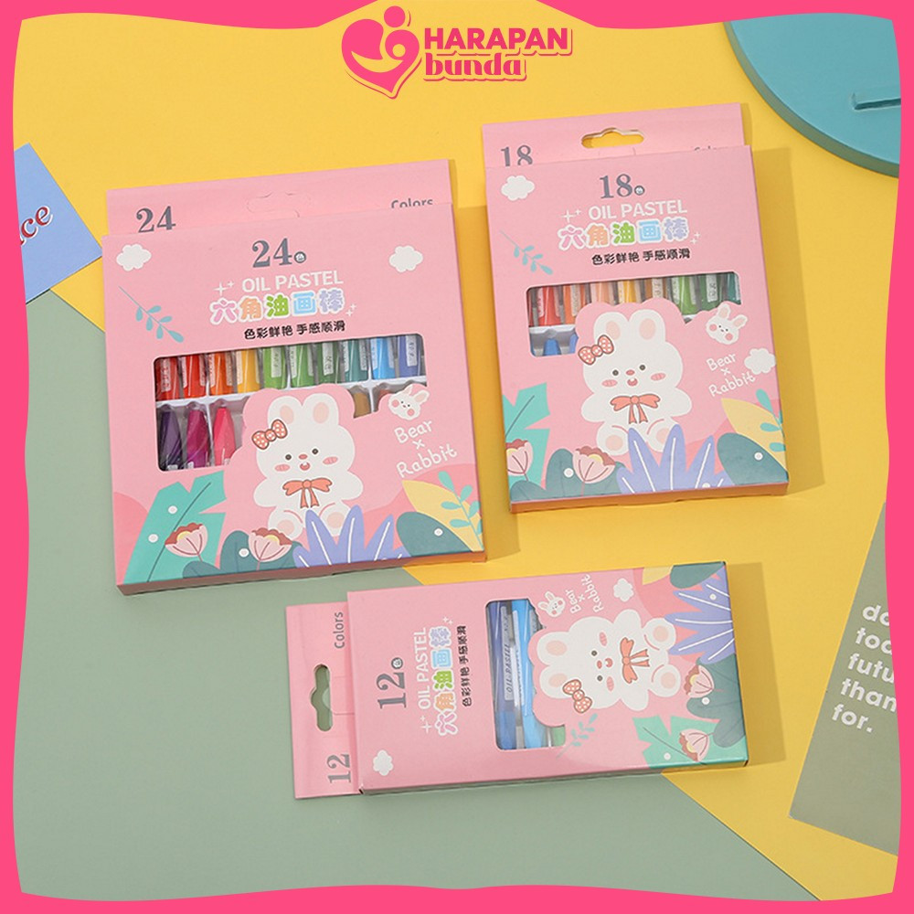 

EC Krayon Minyak Isi 24 Warna Motif Kartun / Crayon Oil Pastel Perlengkapan Mewarnai Anak / Set Krayon Pigmentasi Tinggi Aman Untuk Anak Harapan Bunda A99