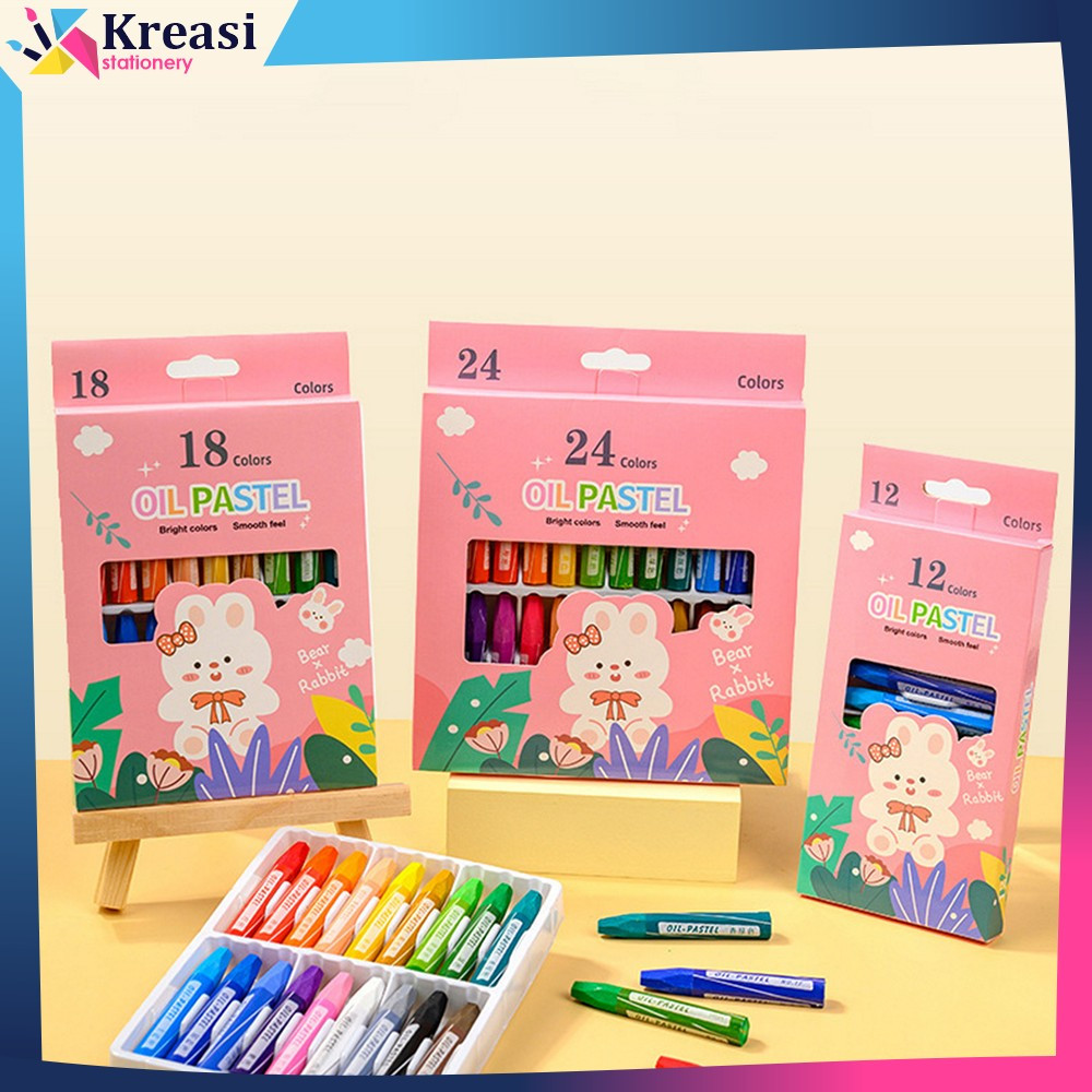 

EC Krayon Minyak Isi 24 Warna Motif Kartun / Crayon Oil Pastel Perlengkapan Mewarnai Anak / Set Krayon Pigmentasi Tinggi Aman Untuk Anak Kreasi Stationery A99