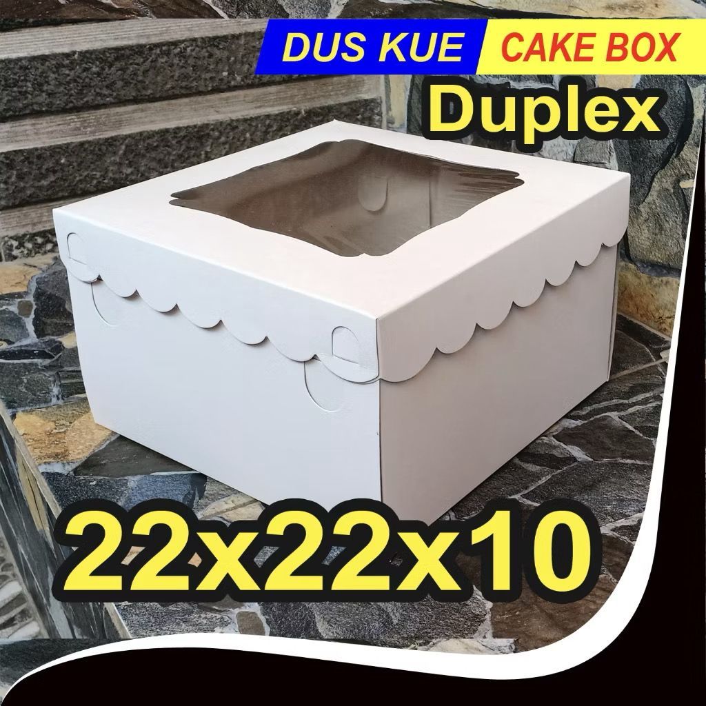 Dus 22x22x10 JENDELA / 22x22/ cakebox / Dus Roti / Dus kue ultah / Cake Box
