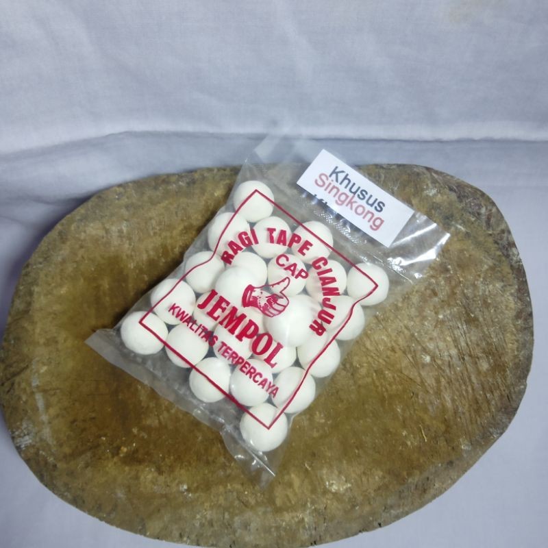 

Ragi Tape cap Jempol Sebungkus perkiraan 10 pcs