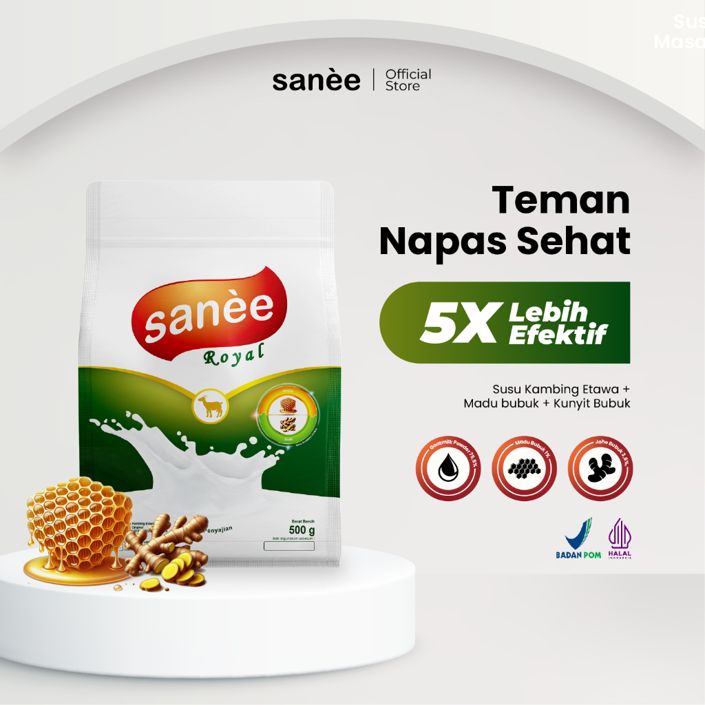 

Sanee Royal – Susu Kambing Etawa Bubuk (500g) | Bantu Redakan Batuk & Sesak
