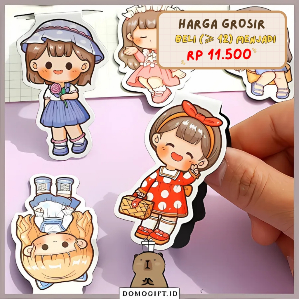 

Bookmark Magnetic Aesthetic Pembatas Buku Kertas Motif Doudou Sauce Set Free Stiker TLD101