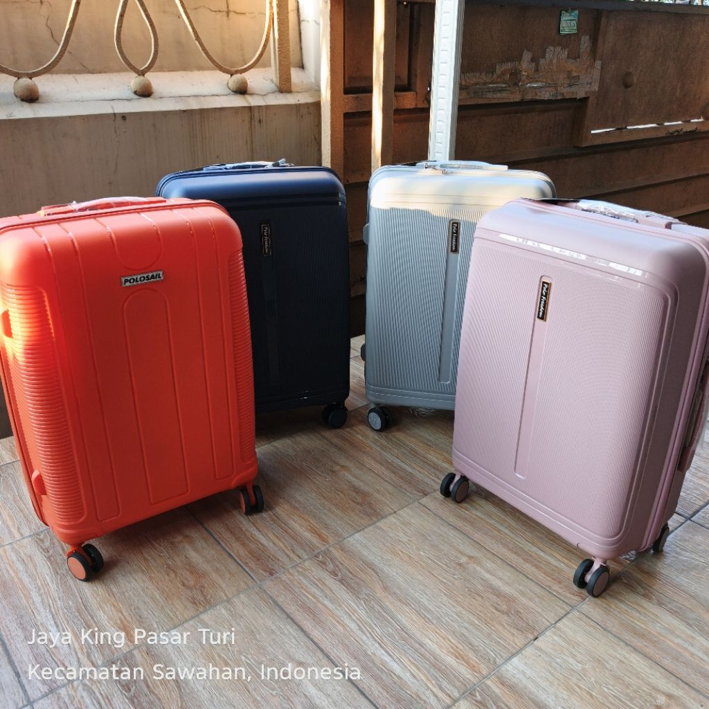 Koper Fiber PP 22 24 Inch Anti Pecah Bahan Lentur Polo Milano Freedom Edmundo Roda 4 Putar