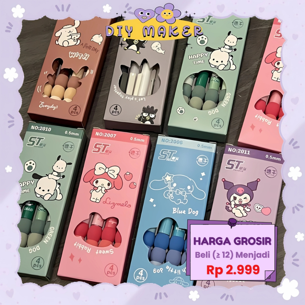 

DM Pena 0.5mm 1 PCS Karakter Pulpen Motif Karakter Lucu Pulpen Gel Hitam Alat Tulis Sekolah Bolpen