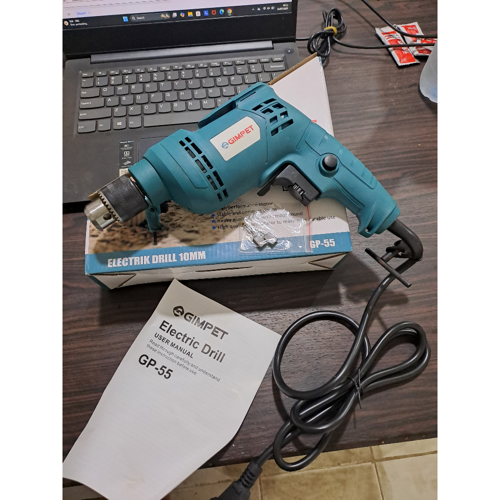 Mesin Alat Bor Drill Besi Kayu Tembok Beton Elektrik Listrik model Makita 10mm Multifungsi