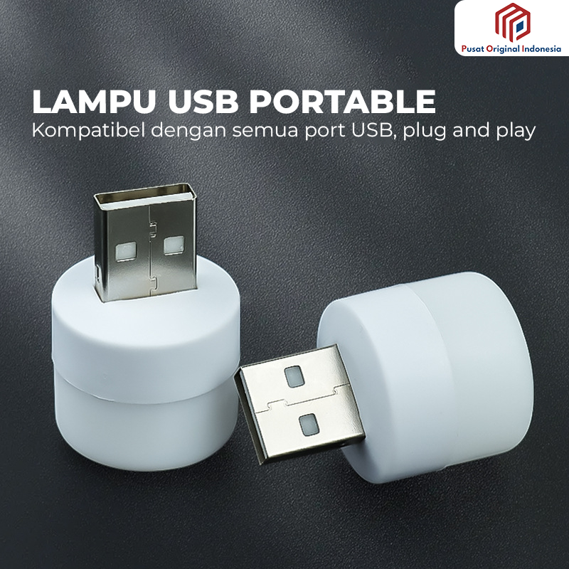 POI Lampu LED USB Mini Portable Lampu Tidur Lampu Belajar Bohlam Kecil Lampu Baca Hemat Daya