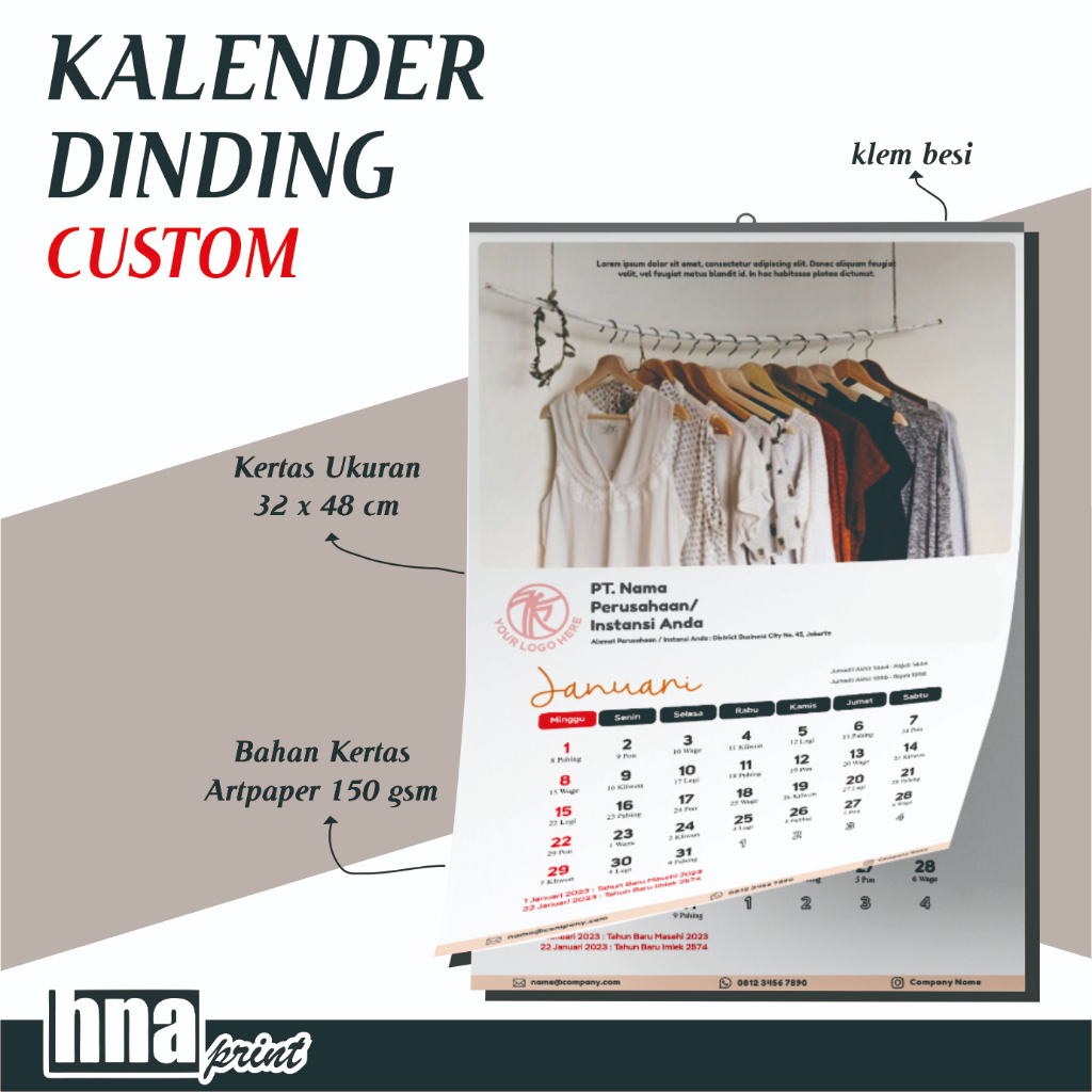 

Kalender Dinding Custom
